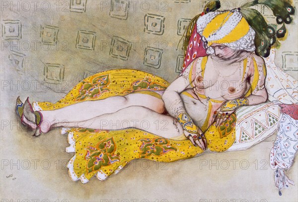 The Yellow Sultana, 1916. Creator: Leon Bakst (1866 - 1924).