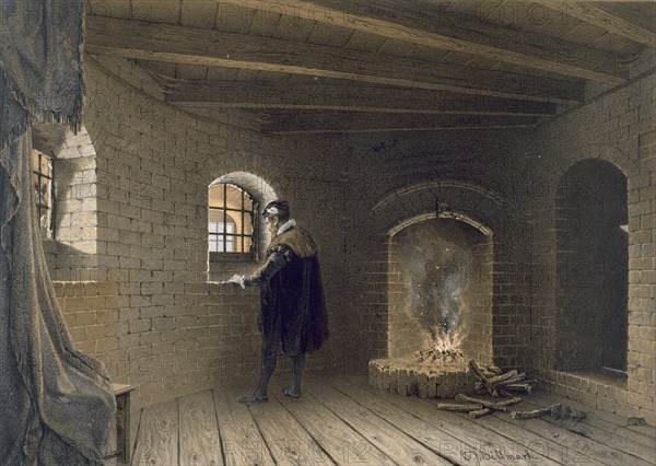 Prison of Duke John, son of Gustav I, at Gripsholm, following Erik's deposition, pub. c1853-64. Creator: Karl Johann Billmark (1804-70).