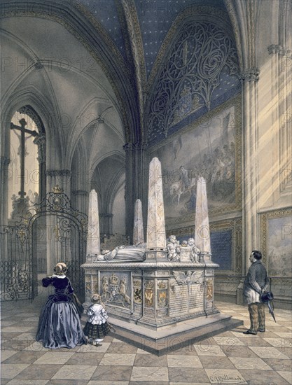 Tomb of Gustav I in Uppsala Cathedral, pub. c1853-64. Creator: Karl Johann Billmark (1804-70).