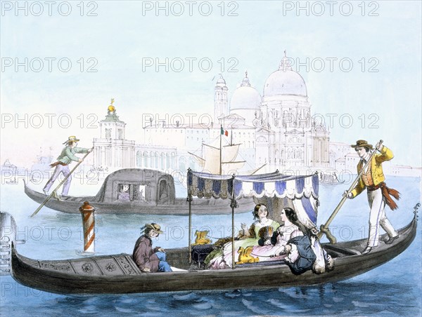 Venetian Gondola, c1850. Creator: Giovanni Battista Cecchini (1804-79).