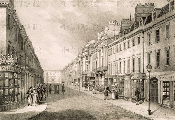 Milsom Street, c1883. Creator: R. Woodroffe (fl. 1835-1854).