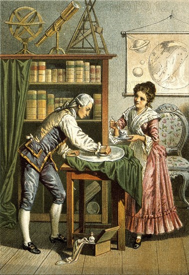 William and Caroline Herschel, pub. 1896. Creator: American School (19th Century).