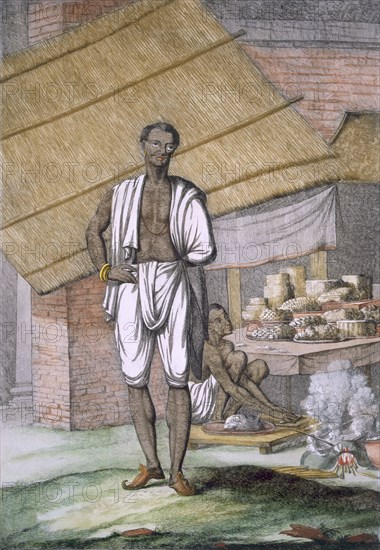 Houalouays', a confectioner or pastry cook, pub. 1808-12. Creator: Franz Balthazar Solvyns (1760-1824).