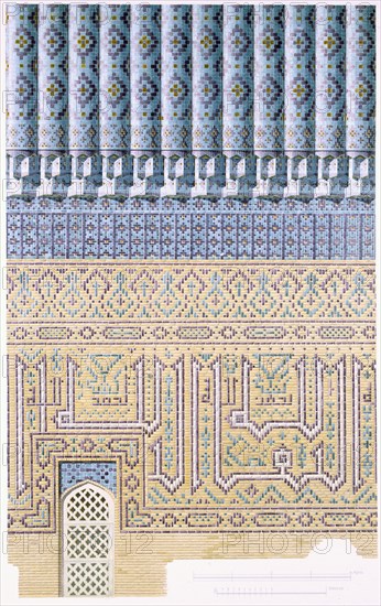 Decorative details of the Cupola, from ground level up, pub. 1905. Creator: Russian School.