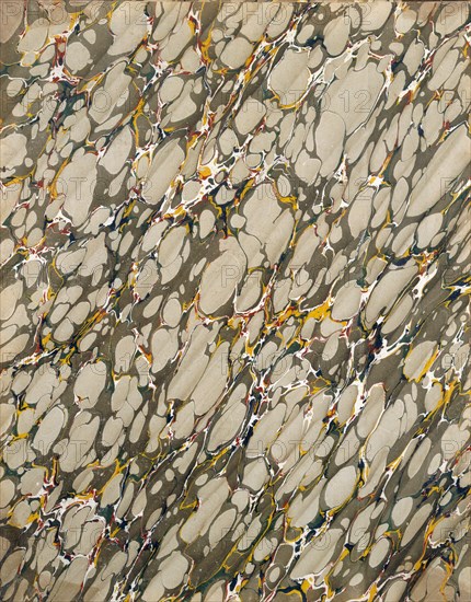 Marble endpaper, 1950s. Creator: English School (20th Century).