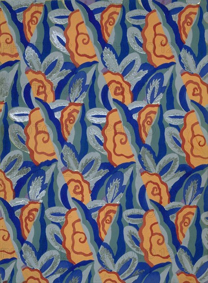 Wallpaper design by Maison Gaillard, pub. 1930.  Creator: French School (20th Century).