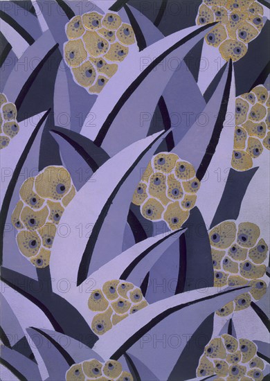 Wallpaper design by Maison Gaillard, pub. 1930. Creator: French School (20th Century).