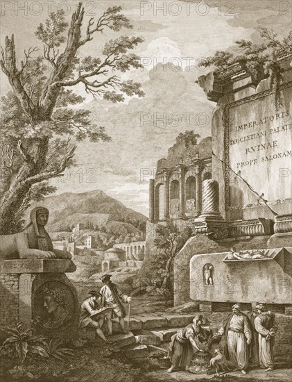 Pl. I from 'Ruins of the Palace of Emperor Diocletian at Spalatro in Dalmatia', pub. 1764. Creator: Robert Adam (1728-92).