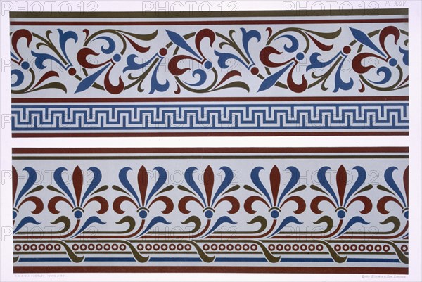 Neo-Grec Ornament: Border and dado designs, pub. 1892. Creator: George Ashdown Audsley (1838-1925).