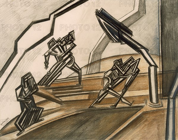 Combat No.2. Creator: Percy Wyndham Lewis (1882-1957).