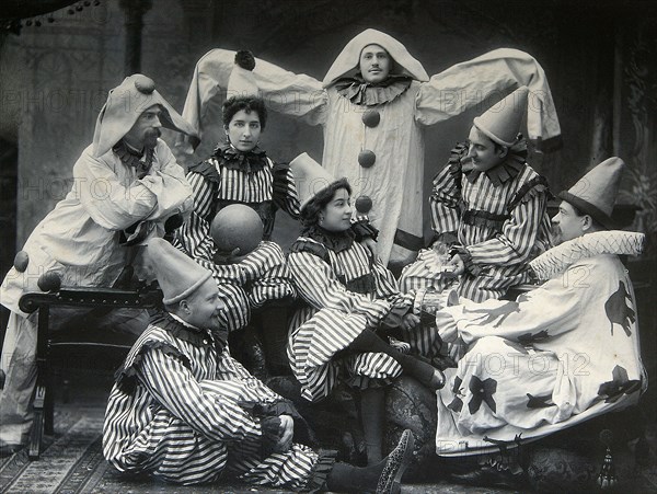 Theatre troupe, 1900s.  Artist: Pyotr Petrovich Pavlov