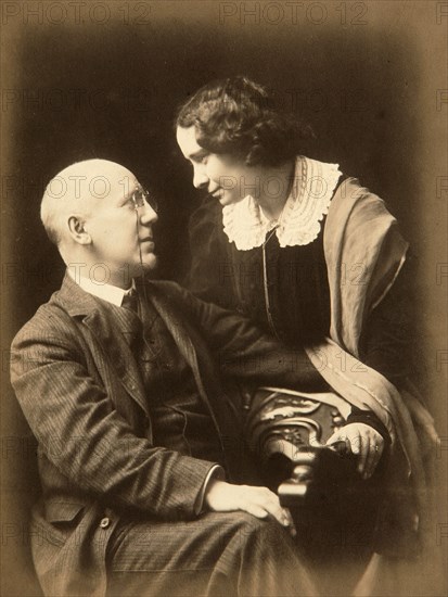 Fyodor Sologub, Russian poet, with his wife Anastasia, early 20th century.  Artist: Mikhail Leshchinsky