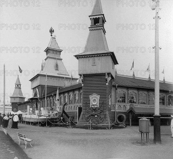 Naval Corner, the All-Russia Exhibition, Nizhny Novgorod, Russia, 1896.  Artist: Maxim Dmitriev