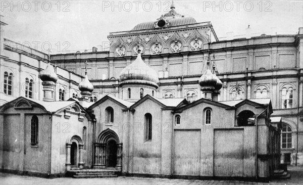 Church of the Saviour in the Woods, in the Kremlin, Moscow, Russia. Artist: Unknown