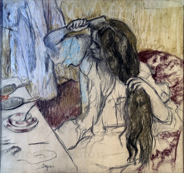 'Woman at her Toilette', 1889.  Artist: Edgar Degas