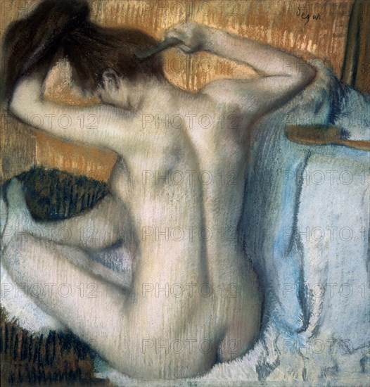 'Woman Combing Her Hair', 1886.  Artist: Edgar Degas