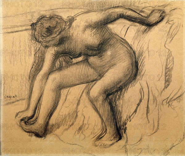 'After the Bath', 1892. Artist: Edgar Degas