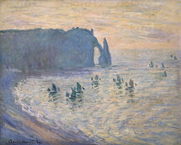 'Cliffs at Ètretat', 1885-1886.  Artist: Claude Monet