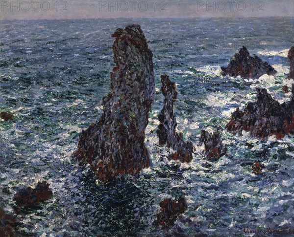 'The Rocks in Belle-Ile (Pyramides de Port-Coton, Mer sauvage)', 1886.  Artist: Claude Monet