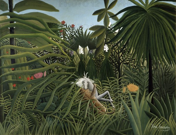 'Jaguar attacking a Horse', 1910.  Artist: Henri Rousseau