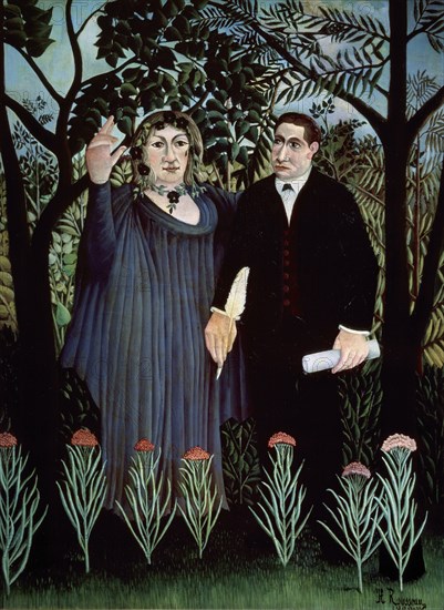 'The Poet and his Muse. Portrait of Guillaume Apollinaire and Marie Laurencin', 1909. Artist: Henri Rousseau