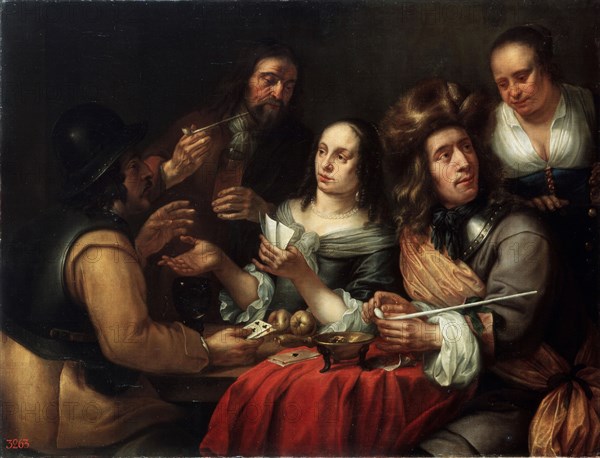 'Card Game', 17th century. Artist: Dingeman van der Hagen