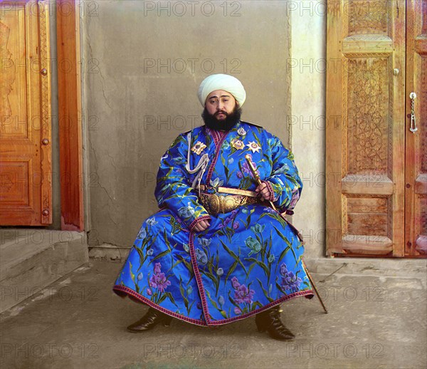 Mohammed Alim Khan, the last Emir of Bukhara, 1911. Artist: Sergey Mikhaylovich Prokudin-Gorsky