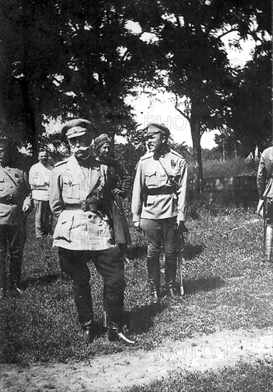 Mikhail Alekseyev, Commander-in-chief of the Volunteer Army, near Ekaterinodar, Russia, 1918. Artist: Anon