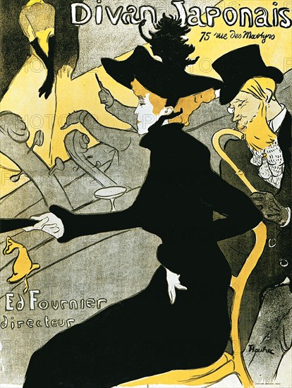 'Divan Japonais' (poster), 1892.  Artist: Henri de Toulouse-Lautrec