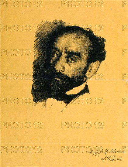 Portrait of the artist Isaak Levitan, 1899.  Artist: Leon Bakst