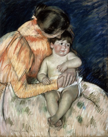 'Mother and Child', late 19th or early 20th century. Artist: Mary Cassatt
