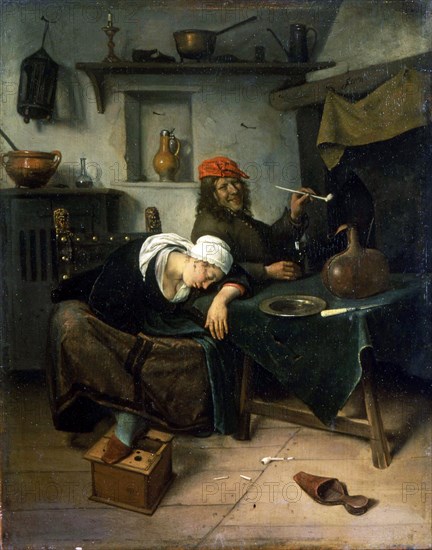 'The Idlers', c1660.  Artist: Jan Steen