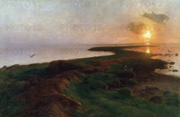 'Sunset in a Lagoon', 1897.  Artist: Hans Ole Brasen