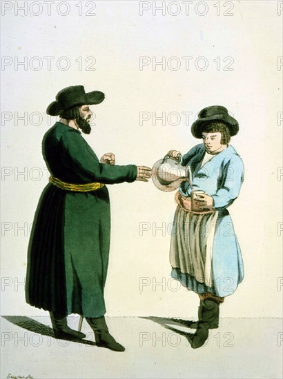 Kvass vendor, 1799.  Artist: Christian Gottfried Heinrich Geissler