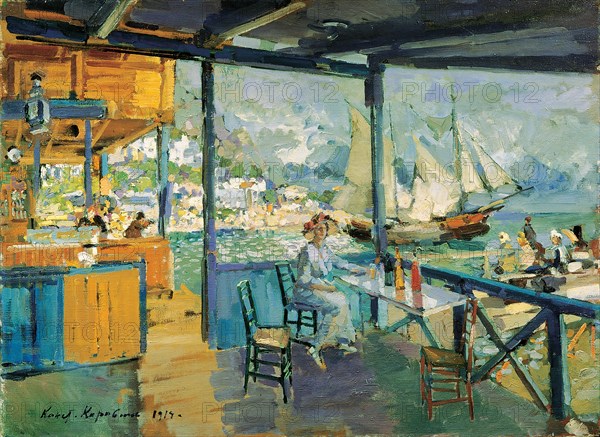 'Pier in Gurzuf', 1914.  Artist: Konstantin Korovin