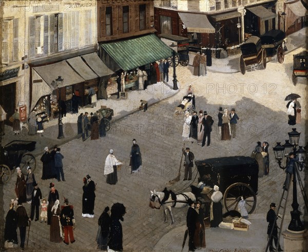 'The Place Pigalle in Paris', 1880s.  Artist: Pierre Carrier-Belleuse