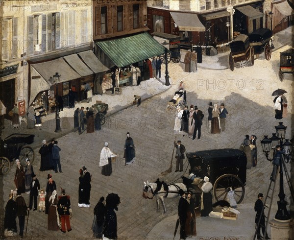 'The Place Pigalle in Paris', 1880s. Artist: Pierre Carrier-Belleuse