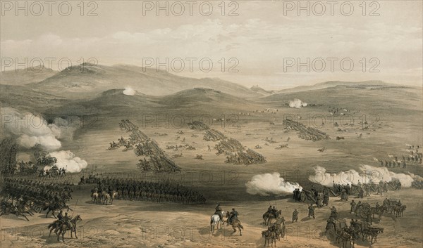 The Charge of the Light Brigade at the Battle of Balaclava, 25 October 1854, 19th century. Artist: William Simpson