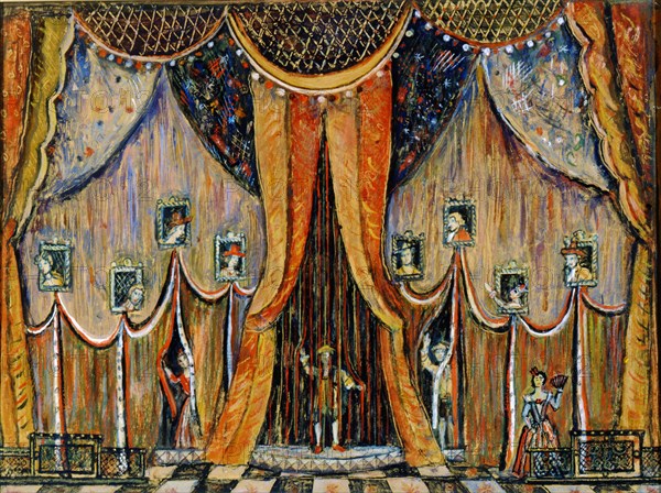 Design of the curtain for the opera 'Dorothea', by T Khrennikov, 1983. Artist: Alexander Lushin