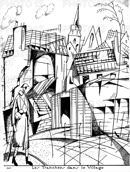 'Trenches in the Countryside', 1916. Artist: Jean-Emile Laboureur