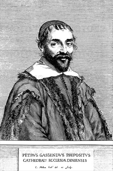 Pierre Gassendi, French philosopher, scientist, astronomer, and mathematician, 17th century. Artist: Claude Mellan