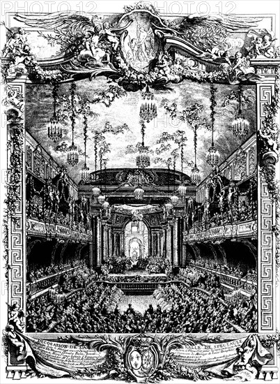 Decoration of a hall in Versailles, France, 1745.  Artist: Charles Nicolas Cochin