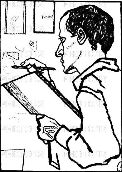 'Self-portrait', 1925. Artist: Pavel Filonov