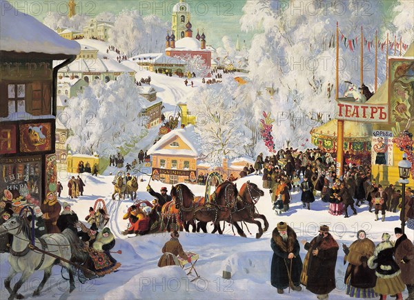 'Shrovetide', 1919.  Artist: Boris Mikhajlovich Kustodiev