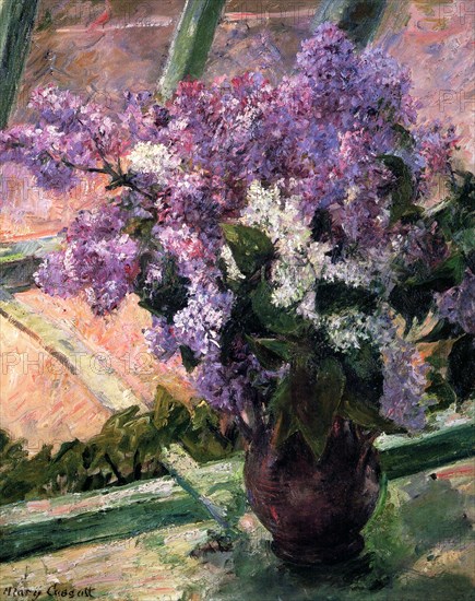 'Lilacs in a Window', c1880. Artist: Mary Cassatt