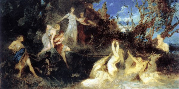 'The Hunt of Diana', (study), 1879.  Artist: Hans Makart