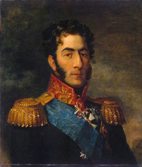 Prince General Pyotr Ivanovich Bagration, Russian soldier, (1820s).  Artist: George Dawe