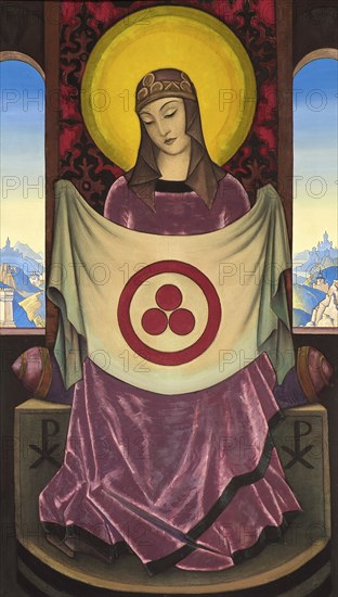 'Madonna Oriflamma', 1932.  Artist: Nicholas Roerich