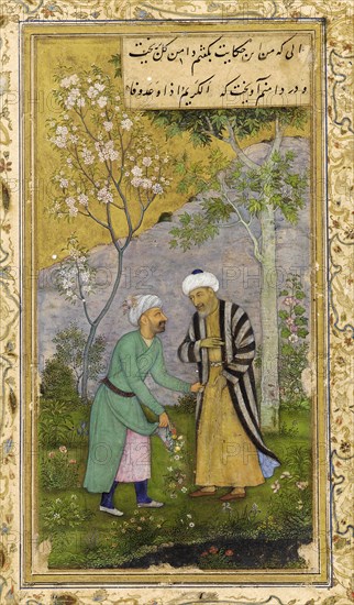 Saadi in a Rose Garden, 1645.  Artist: Govardhan