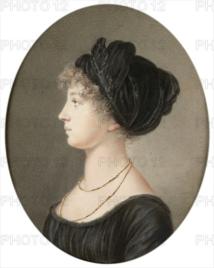 Tsarina Elizabeth Alexeievna of Russia, 1824.  Artist: Jean-Henri Benner